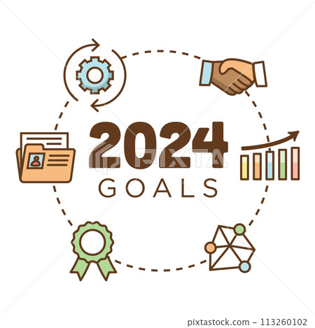 2024 SMART Goals Vector graphic - various Smart goal keywords 2024 SMART Goals Vector graphic - various Smart goal keywords 113260102