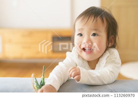 嬰兒與康乃馨花束 嬰兒與康乃馨花束 113260970