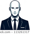 Skinhead man in a suit 113261317
