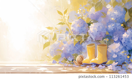 繡球花背景框 113261453