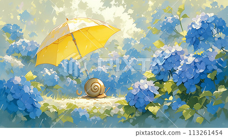 Hydrangea background frame 113261454