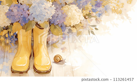 Hydrangea background frame 113261457