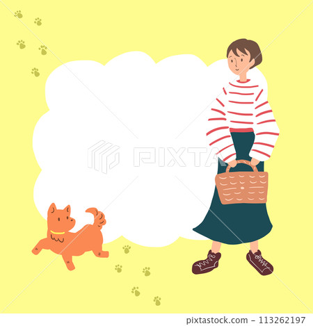 遛狗的女人的框架 遛狗的女人的框架 113262197