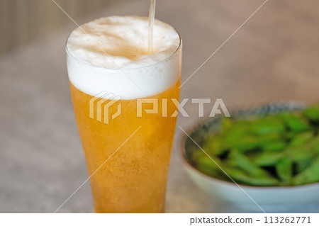 [Dinner drink] Beer and edamame [Snack] 113262771