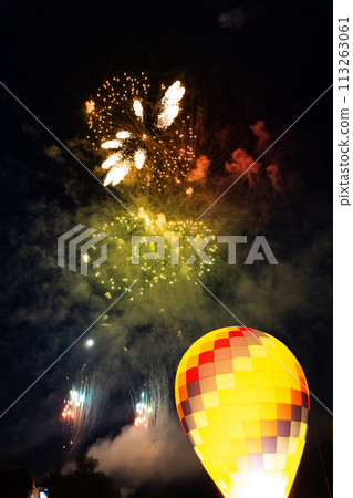 Balloon festival and fireworks 113263061