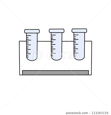 Three glass beakers are lined up next to each other 113263158