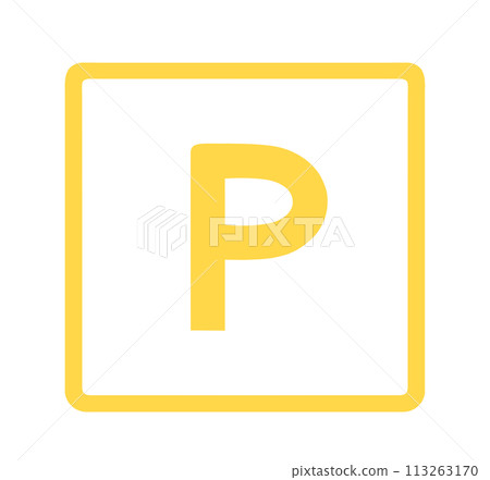 A simple yellow P mark A simple yellow P mark 113263170