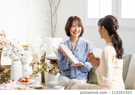 給禮物的婦女 113263303