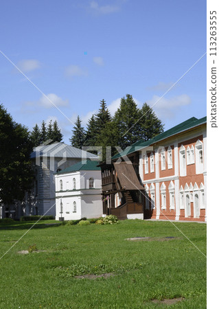 Wooden porch of the medieval building of the Transfiguration Monastery in Yaroslavl 113263555