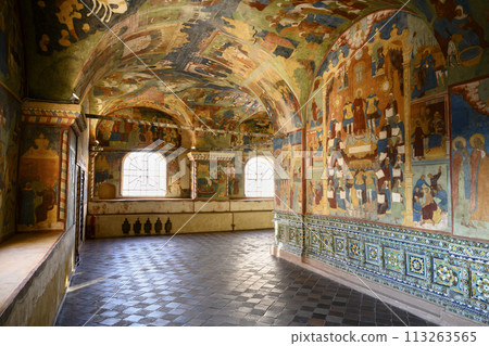 An ancient painting in the Church of Elijah the Prophet of the 17th century 113263565