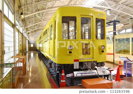 Nagoya City Subway 100 series on display in the Retro Train Museum Nagoya City Subway 100 series on display in the Retro Train Museum 113263596