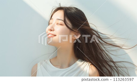 AI 生成的頭髮飄逸的亞洲女性圖像 AI 生成的頭髮飄逸的亞洲女性圖像 113263597