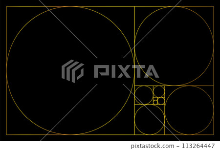 The golden ratio, a ratio used in design The golden ratio, a ratio used in design 113264447