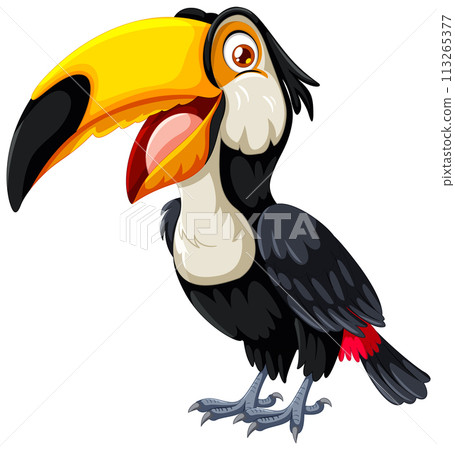 Colorful Toucan Cartoon Illustration 113265377
