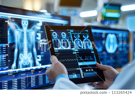 Digital health records, modern medical technology. Digital health records, modern medical technology. 113265424