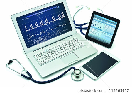 Digital health records, modern medical technology. 113265437