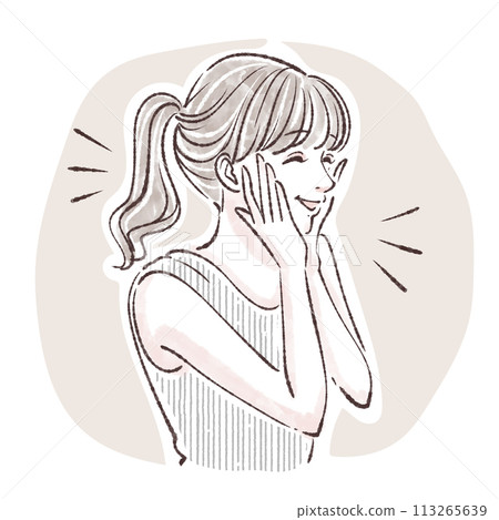 婦女和女孩插畫素材 113265639