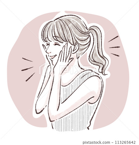 婦女和女孩插畫素材 113265642