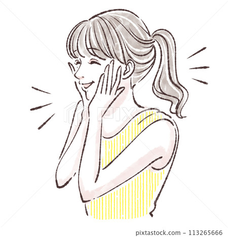 婦女和女孩插畫素材 113265666