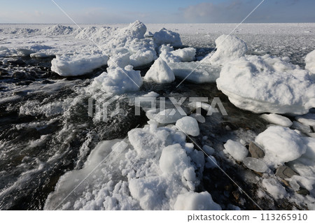 北海道生科海岸冬景 113265910
