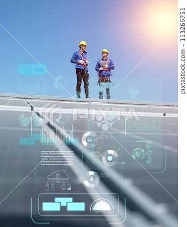 Team of engineers working at the factory 113266751