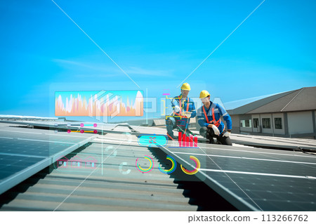 Team of engineers working at the factory 113266762