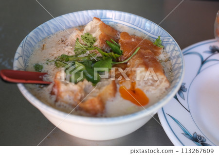 Taiwanese local food: salty soy milk Taiwanese local food: salty soy milk 113267609