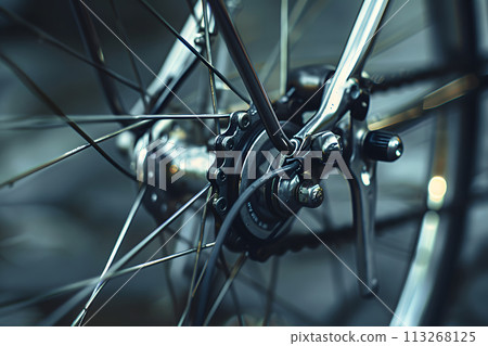 Gear Symphony: Close-Up of Bicycle Rear Wheel Cassette in Exquisite Detail Gear Symphony: Close-Up of Bicycle Rear Wheel Cassette in Exquisite Detail 113268125