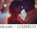 Timeless Elegance: Senior Couple Dancing with Grace at a Vibrant Party 113268133
