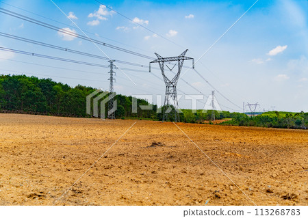 High-voltage line.  113268783