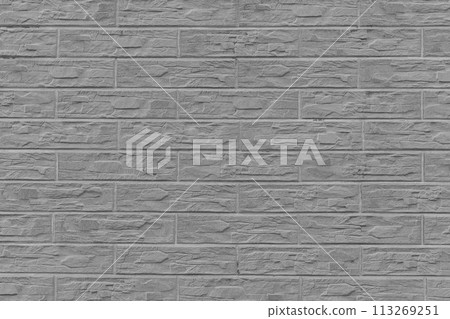 Grey abstract brick wall pattern texture facade house background structure backdrop 113269251