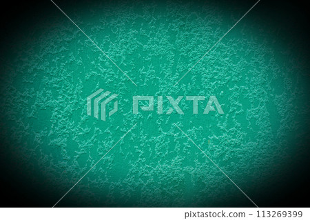 Black vignette abstract design aquamarine azure plaster wall stucco texture background rough solid hard 113269399