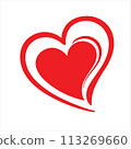 Red heart, EPS10, Don't use transparency. 113269660