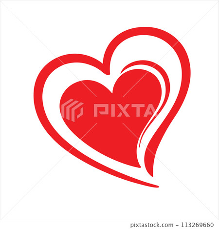 Red heart, EPS10, Don't use transparency. 113269660