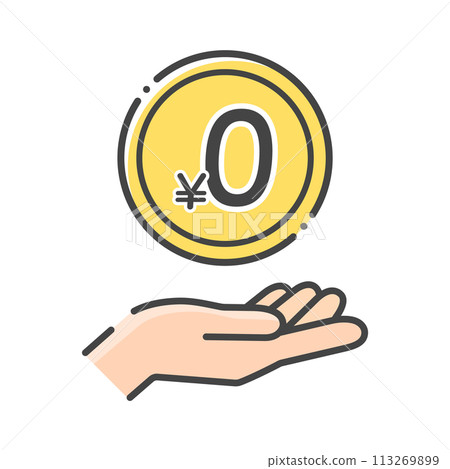 簡單的硬幣和人手圖標素材,帶有“¥0-0日元”字樣,免費,樣本圖像素材 簡單的硬幣和人手圖標素材,帶有“¥0-0日元”字樣,免費,樣本圖像素材 113269899