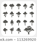 Tree icons set, EPS10, Don't use transparency. 113269920