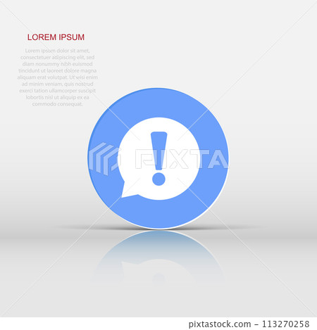 Information Icon vector illustration in flat style isolated on white background. Symbol for web site design, logo, app, ui. 113270258