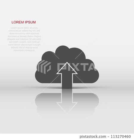 Vector cloud icon in flat style. Cloud sign illustration pictogram. Swarm business concept. Vector cloud icon in flat style. Cloud sign illustration pictogram. Swarm business concept. 113270460