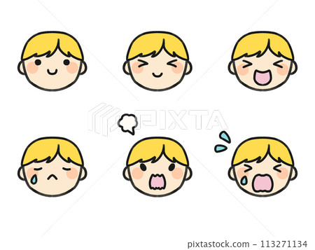 Mr. Short and various facial expressions set 113271134