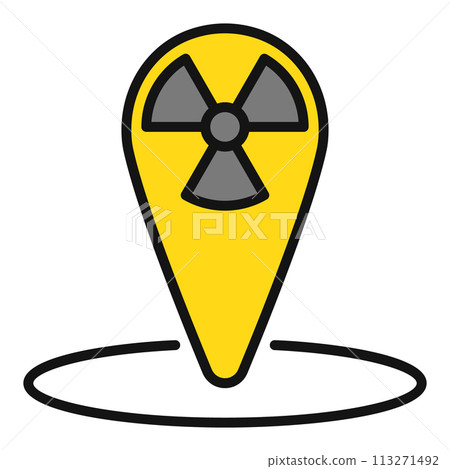 Radiation Geo Tag vector Danger Zone Navigation colored icon or design element Radiation Geo Tag vector Danger Zone Navigation colored icon or design element 113271492