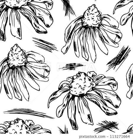 Floral Hand Drawn Sketch Seamless Pattern Floral Hand Drawn Sketch Seamless Pattern 113271664