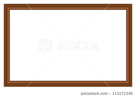 Squared golden vintage wooden frame for your design. Vintage cover. Place for text. Vintage antique gold beautiful rectangular frames. Template vector illustration 113272390