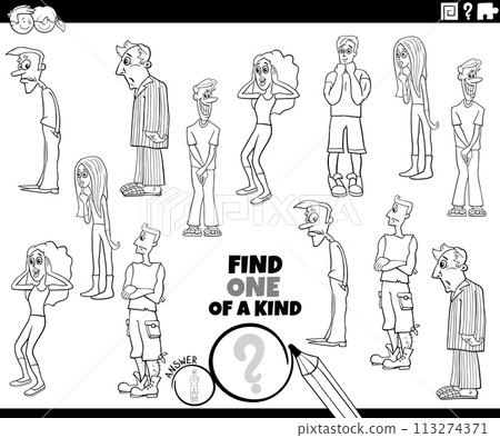 one of a kind game with surprised young people coloring page one of a kind game with surprised young people coloring page 113274371