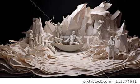 Decorative Abstract Paper Background 113274681
