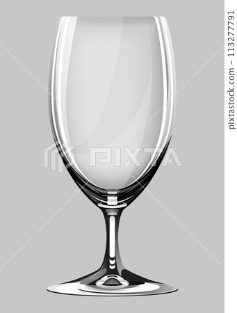 Alcohol glass. Transparent empty realistic mockup stemware for different drinks. Vector illustration Alcohol glass. Transparent empty realistic mockup stemware for different drinks. Vector illustration 113277791