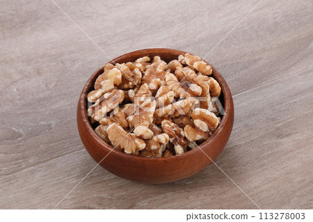 Walnuts served in a plate Walnuts served in a plate 113278003