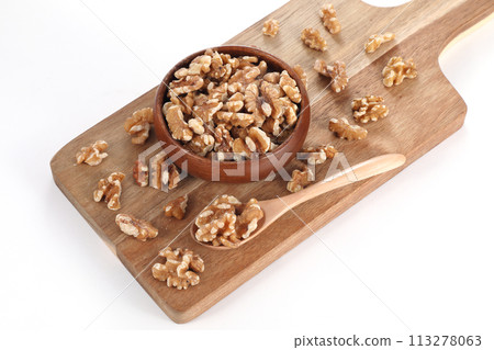 Walnuts served in a plate Walnuts served in a plate 113278063
