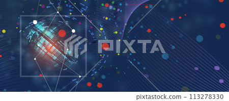 The abstract technology background for science and business presentation 113278330