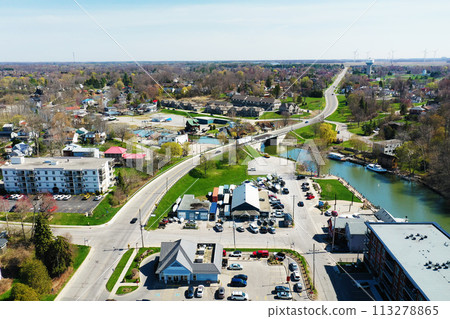 Aerial of Port Dover, Ontario, Canada Aerial of Port Dover, Ontario, Canada 113278865