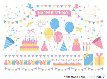 生日派對插圖集 113279037